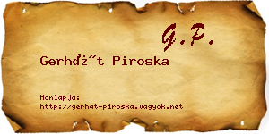 Gerhát Piroska névjegykártya